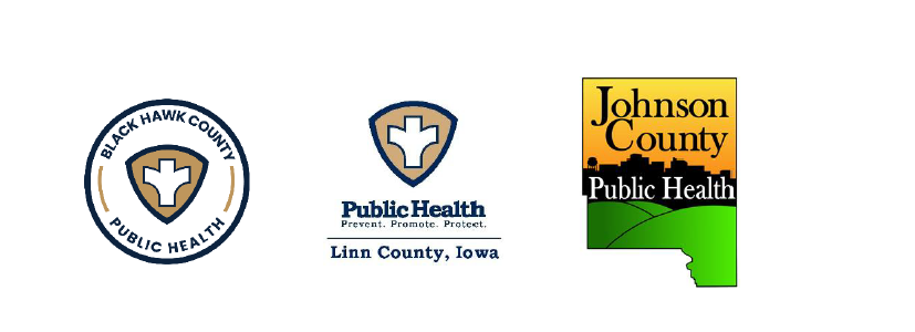 Logos of BHC Public Health, Linn County Public Health, and Johnson County Public Health